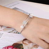 Angle Heart Women Bangle Stainless Steel