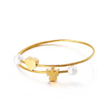 Angle Heart Women Bangle Stainless Steel