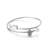 Angle Heart Women Bangle Stainless Steel