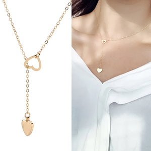Europe And The Necklace Personality Peach Heart Love Women's Y-shaped Necklace