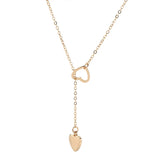 Europe And The Necklace Personality Peach Heart Love Women's Y-shaped Necklace