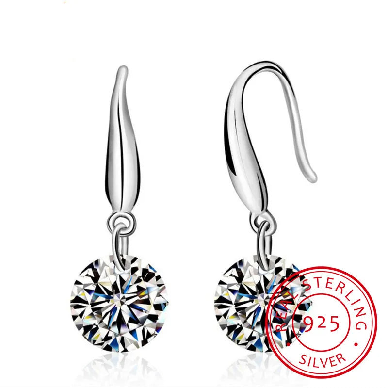 925 Silver Crystal Name Earrings Set