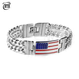 USA Flag Stainless Steel Bracelet - Birthday Gift Bangle