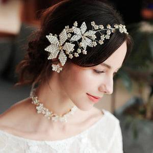 Silk Yarn Flowers Headdress Hair Accessories for Bride