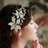 Silk Yarn Flowers Headdress Hair Accessories for Bride