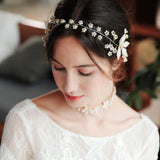 Silk Yarn Flowers Headdress Hair Accessories for Bride