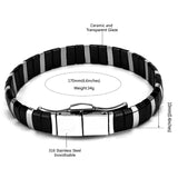 Men Stainless Steel Ceramic Bracelet Clasp Jewelry