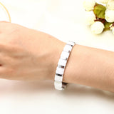 Men Stainless Steel Ceramic Bracelet Clasp Jewelry