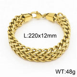 Punk Street Style Men Stainless Steel Bracelet Heavy Motorcycle Men Bracelets