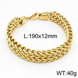 Punk Street Style Men Stainless Steel Bracelet Heavy Motorcycle Men Bracelets