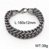 Punk Street Style Men Stainless Steel Bracelet Heavy Motorcycle Men Bracelets