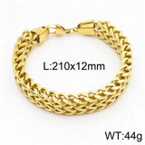Punk Street Style Men Stainless Steel Bracelet Heavy Motorcycle Men Bracelets