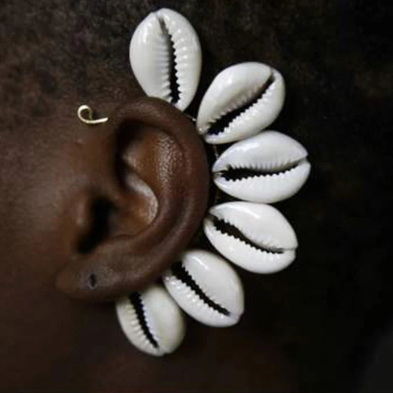 Punk Style Cowry Shells Earing Cuff No-Hole Women Earrings