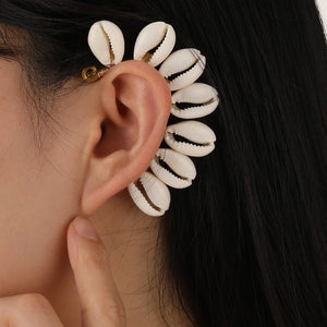 Punk Style Cowry Shells Earing Cuff No-Hole Women Earrings