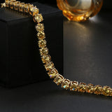 Round Zircon Bracelets Bangles with Yellow Crystal Braclet