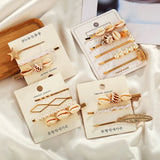 Pearl Beach Shell Conch Feather Hair Clips Set Women Girls Hairpins