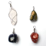 Purple Fluorite Irregular Pendant Natural Stone Jewelry Lot