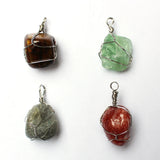 Purple Fluorite Irregular Pendant Natural Stone Jewelry Lot