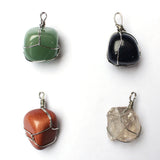 Purple Fluorite Irregular Pendant Natural Stone Jewelry Lot