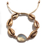Nature Stone Charm Bracelet PUKA Shell Summer Jewelry Women