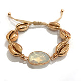 Nature Stone Charm Bracelet PUKA Shell Summer Jewelry Women