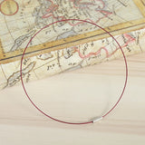 50pcs Stainless Steel Wire Collar Steel Rope Necklace Pendant Lanyard