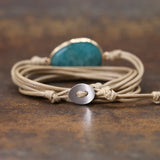 Amazonite Wrap Bracelet Natural Stone Boho Statement Bracelet