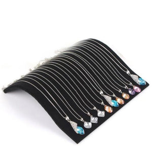 Velvet Necklace Bracelet Display Board Jewelry Organizer Stand Holder