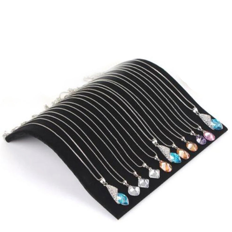 Velvet Necklace Bracelet Display Board Jewelry Organizer Stand Holder