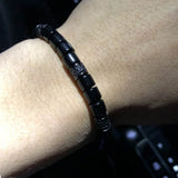 Tulum Collection Bracelet CZ Tube Beads Men Women Onyx Stone