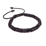 Tulum Collection Bracelet CZ Tube Beads Men Women Onyx Stone