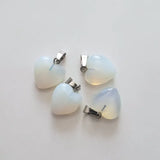 50pcs Natural Opal Stones Heart Charm Pendant 16mm