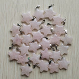 Pink Crystal Stone Star Charms Pendants for DIY Jewelry Making