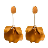 Korea Jewelry Acrylic Painted Petals Earrings Long Drops
