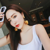 Korea Jewelry Acrylic Painted Petals Earrings Long Drops