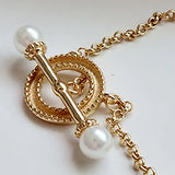 Retro Style Sterling Silver Pearl Pendant Chains Bracelets
