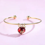 Golden Pig Zodiac Birthyear Red Pendant Bracelet Cyber Red Personality