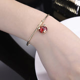 Golden Pig Zodiac Birthyear Red Pendant Bracelet Cyber Red Personality