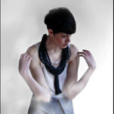 Long Tassel Necklace Rubber Jewelry Punk Style Pendant Choker