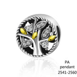 925 Sterling Silver Tree of Life Charm DIY Bracelet Jewelry
