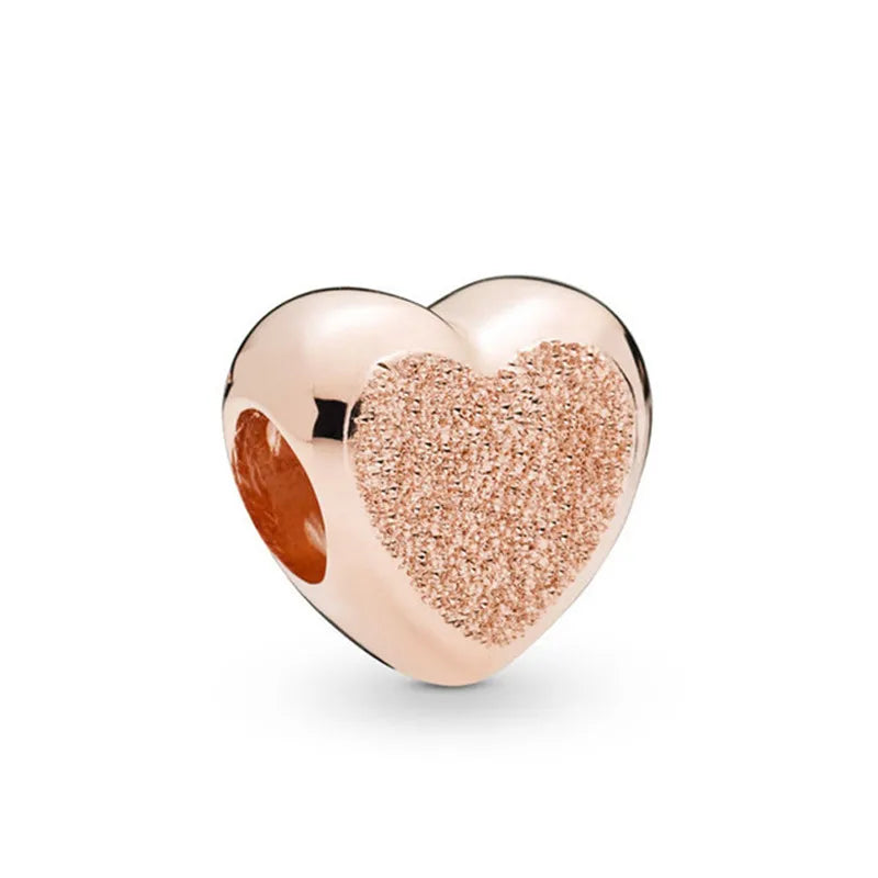 925 Silver Heart Shaped Butterfly Charm for European Bracelet