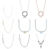925 Silver Snake Chain Necklace for Women Jewelry DIY