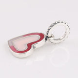 925 Silver Asymmetric Heart Of Love Pendant Charm for DIY Bracelet