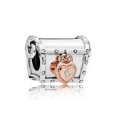 925 Silver Rob Bot CLUB Dice Charm Heart Clip Pendant Bracelet