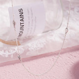 925 Sterling Sparkling Arrow Necklace Clear CZ Women Jewelry
