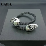 316L Stainless Steel Skull Link Biker Bracelet