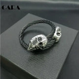 316L Stainless Steel Skull Link Biker Bracelet