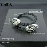 316L Stainless Steel Skull Link Biker Bracelet