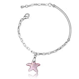 European Jewelry Crystal Bracelet Starfish Shape for Women