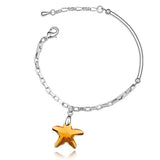 European Jewelry Crystal Bracelet Starfish Shape for Women